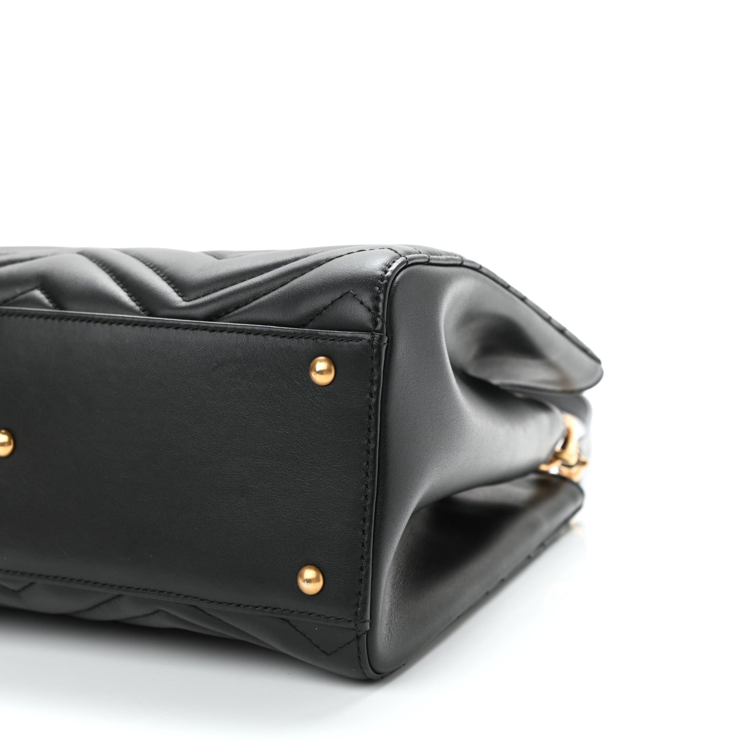 Calfskin Matelasse Small GG Marmont Tote Black
