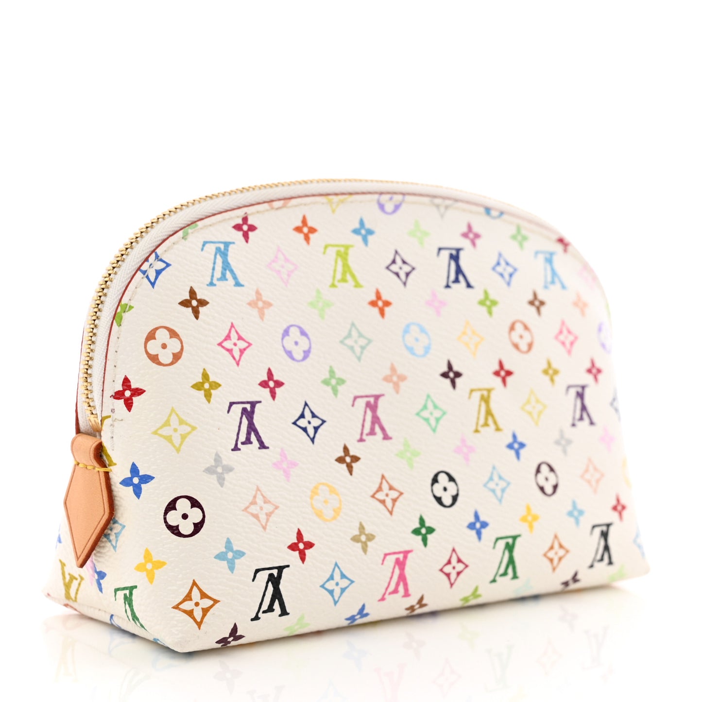 Monogram Multicolor Cosmetic Pouch White Litchi