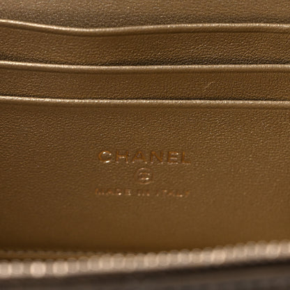 Chanel Metallic Lambskin Quilted Small CC Dynasty Vanity Case With Chain Gold 5 of 9