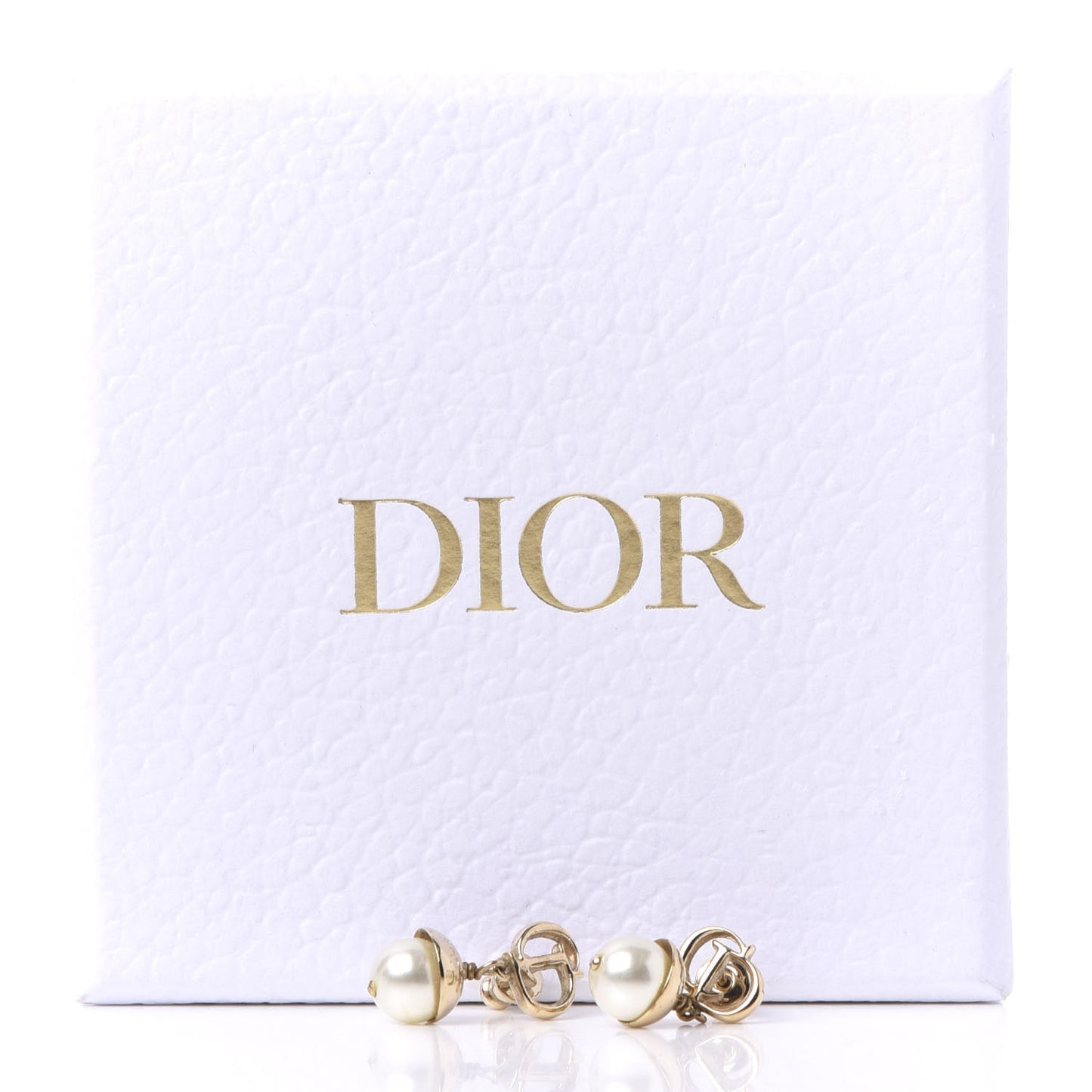 Pearl CD Drop Earrings Gold