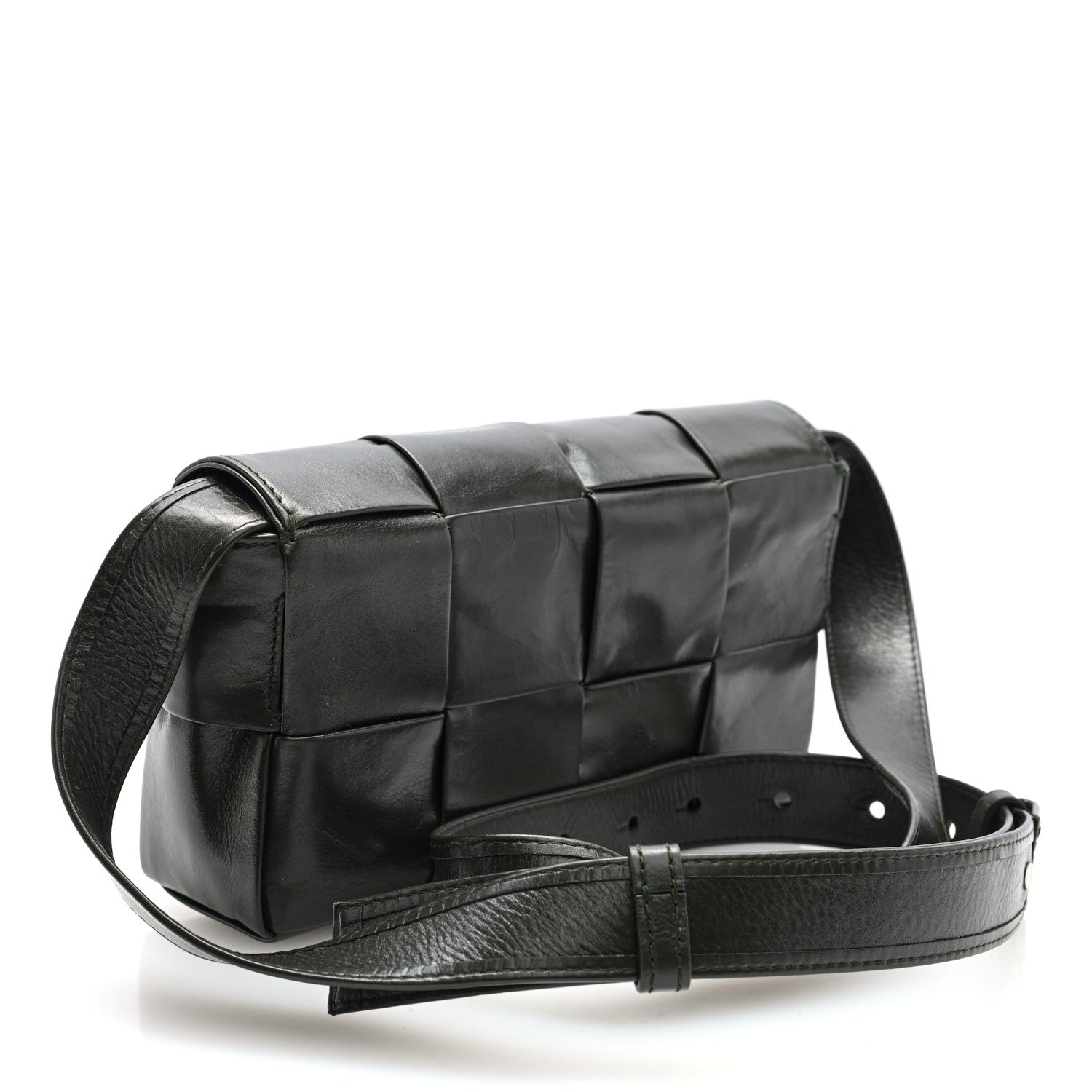 Bottega Veneta Paper Calfskin Intreccio Cassette Belt Bag Camping 3 of 9