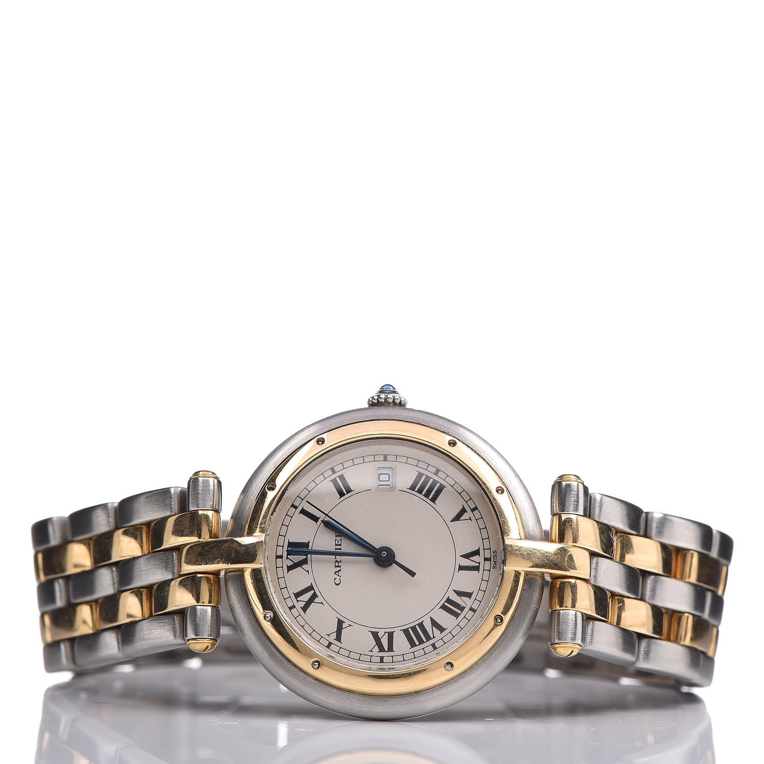 Cartier Stainless Steel 18K Yellow Gold 29mm Panthere Vendome Quartz Watch 3 of 7