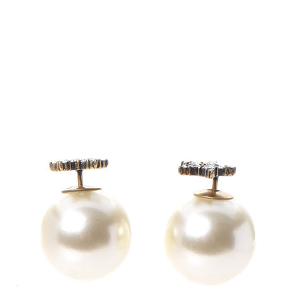 Christian Dior Pearl Crystal Star Mise En Dior Tribal Earrings 1 of 5