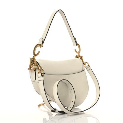 Christian Dior Grained Calfskin Saddle Bag With Strap Latte 3 of 18