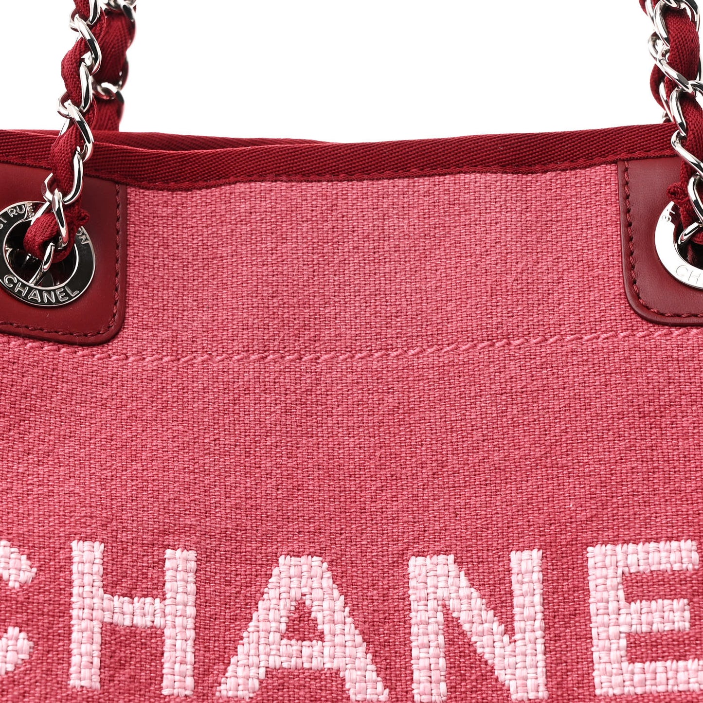 Canvas Small Deauville Tote Red