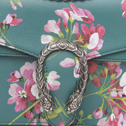 Gucci Calfskin Blooms Print Small Dionysus Shoulder Bag Bright Emerald Multicolor 8 of 11