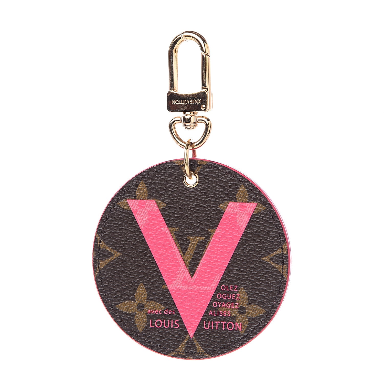 Louis Vuitton Monogram Illustre V Bag Charm Key Ring Grenade 1 of 4