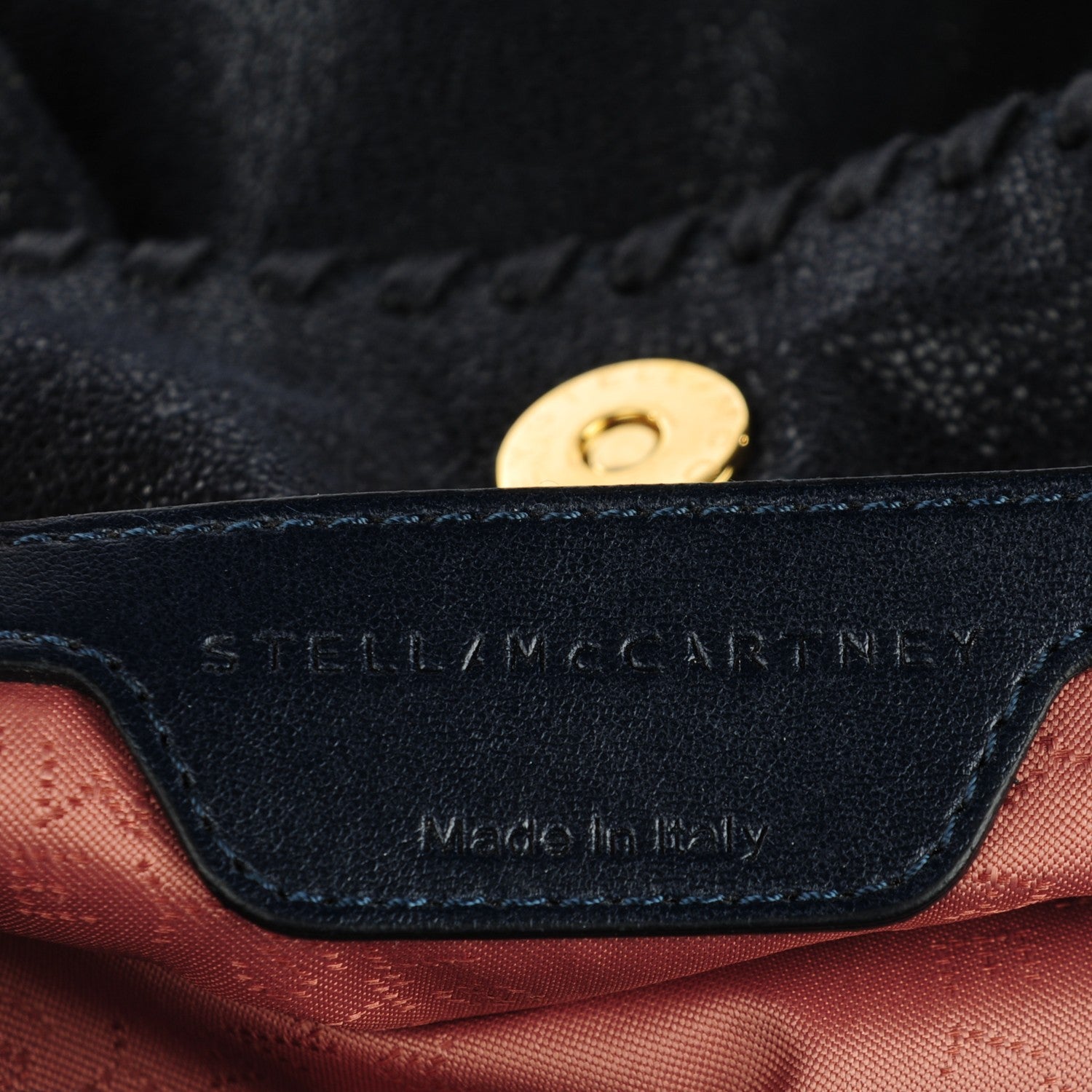 Stella McCartney Shaggy Deer Mini Falabella Tote Navy 6 of 9