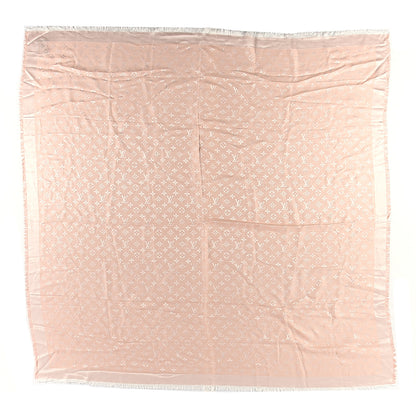 Louis Vuitton Silk Wool Monogram Denim Shawl Rose 1 of 3
