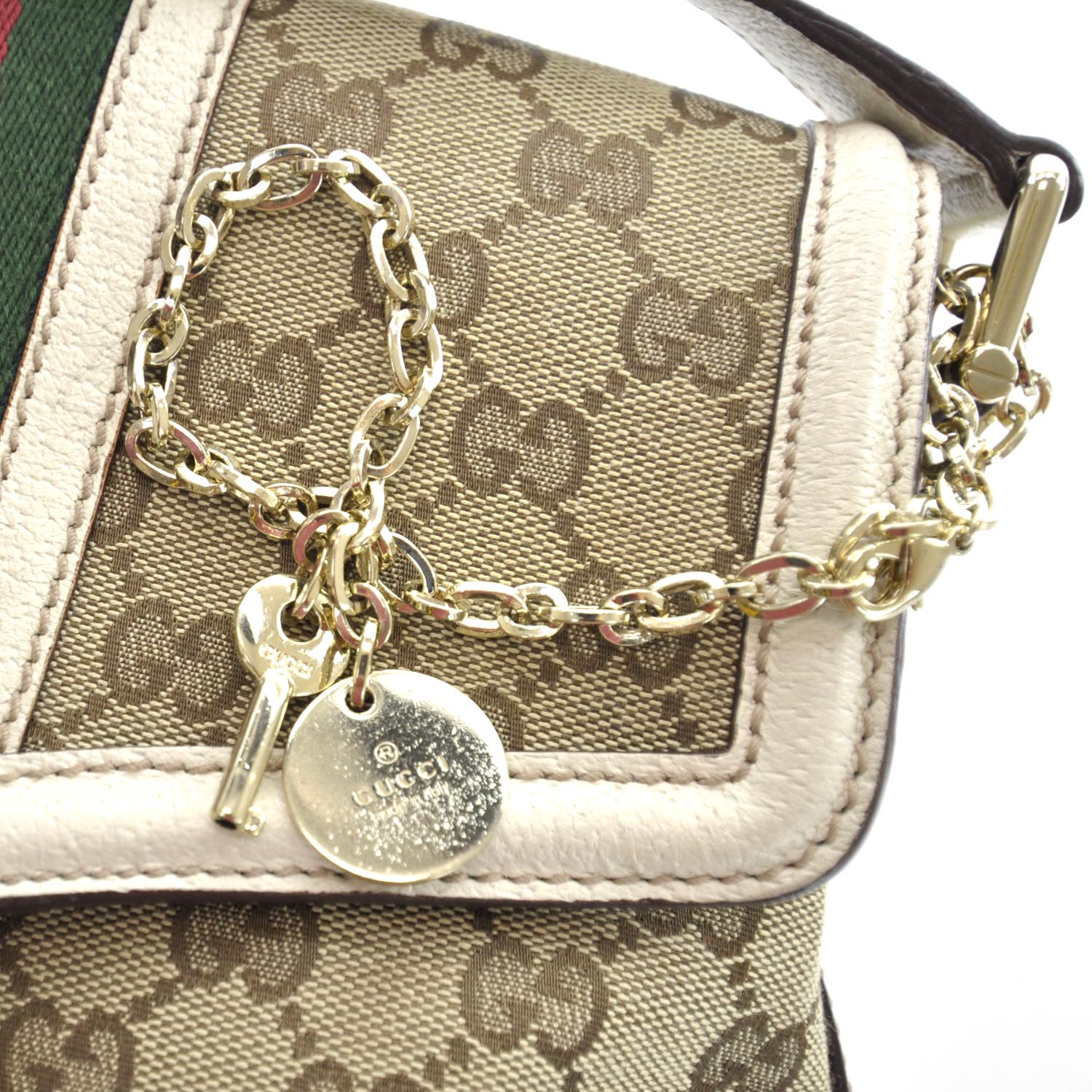 Gucci Monogram Treasure Flap Ivory 7 of 12
