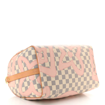 Louis Vuitton Damier Azur Tahitienne Speedy Bandouliere 30 Rose Ballerine 4 of 10