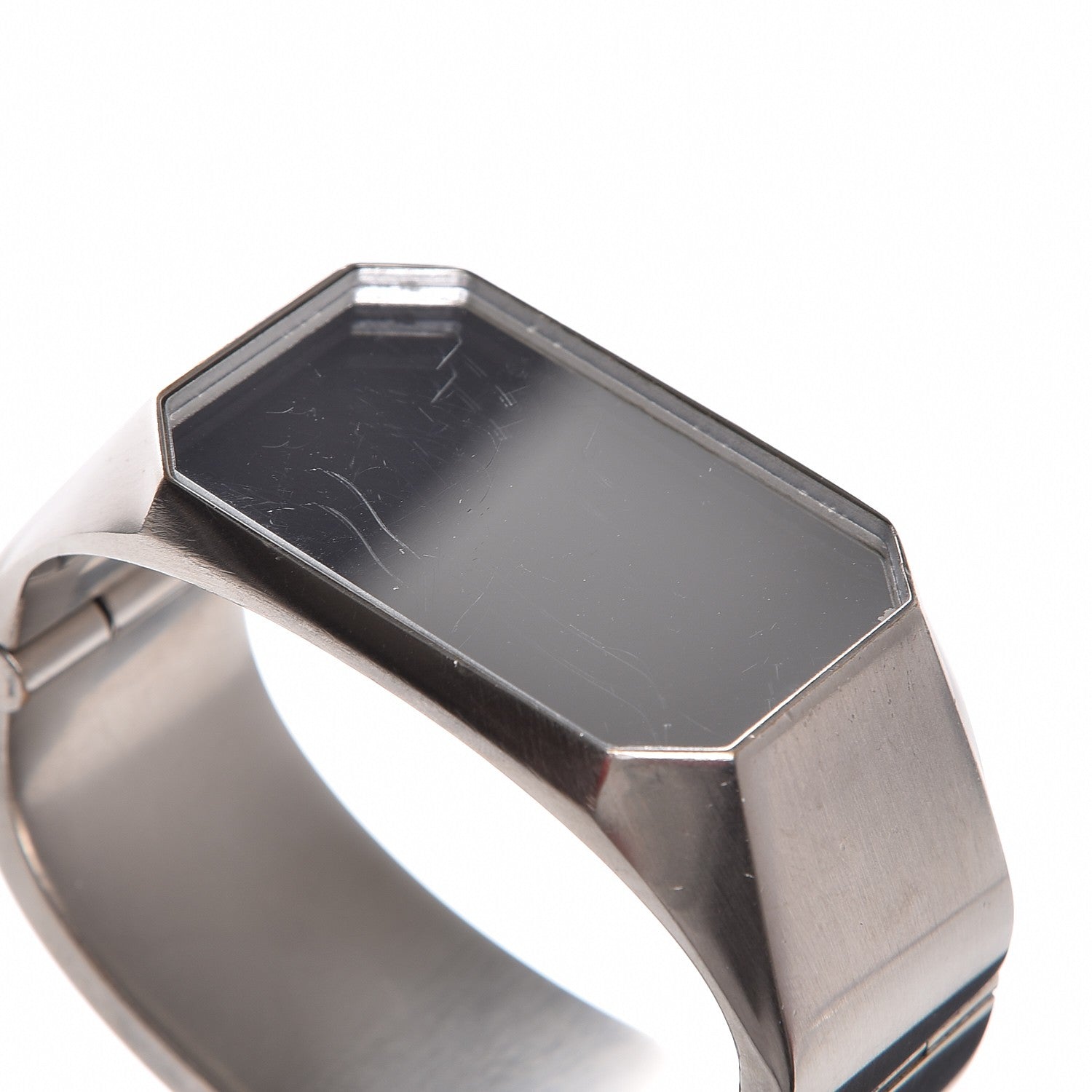Chanel Metal CC Mirror Cuff Silver 6 of 7