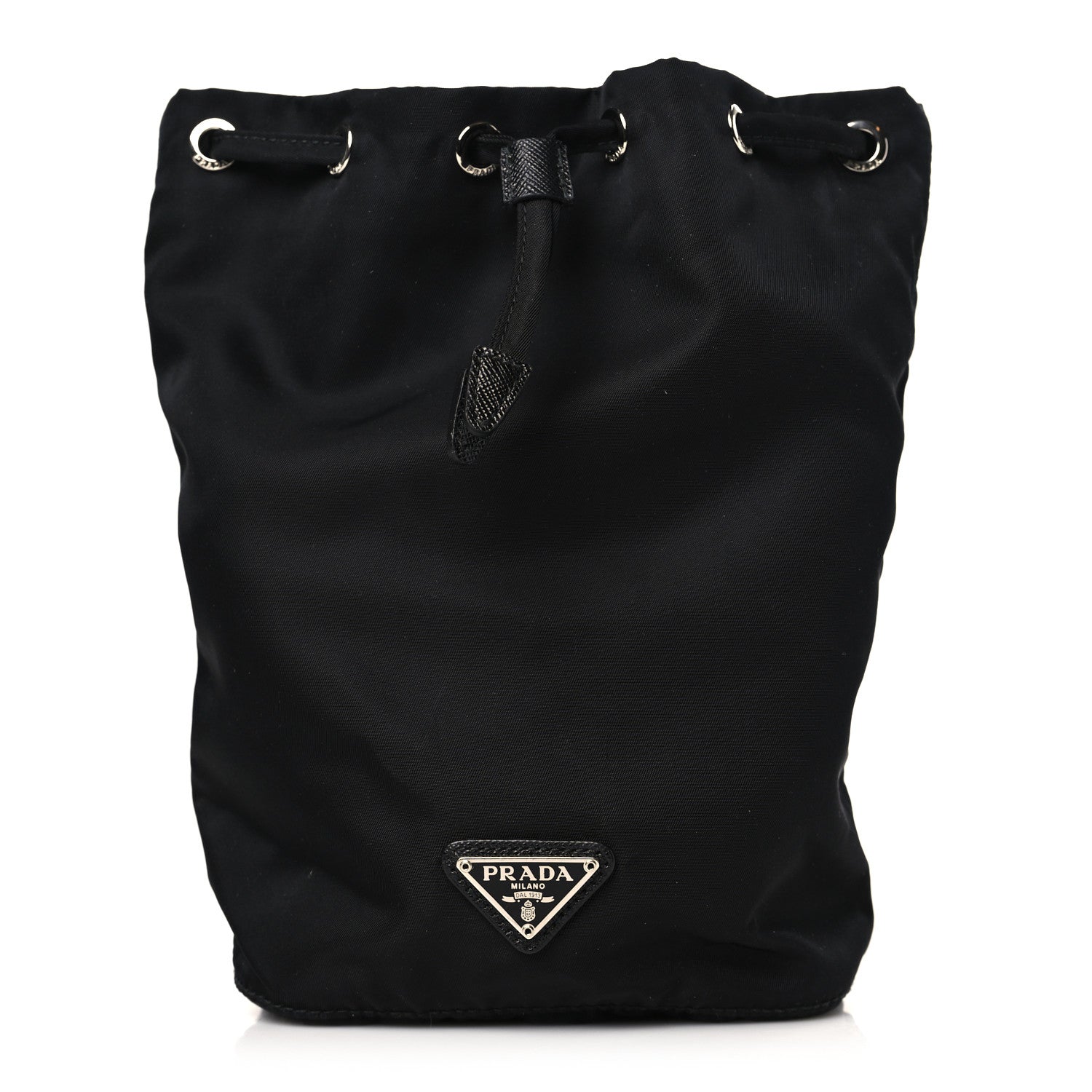 Prada Nylon Vela Drawstring Pouch Black 1 of 8