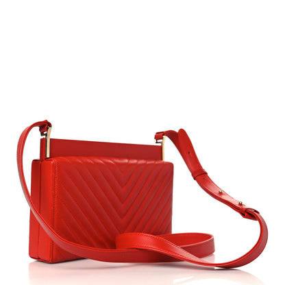 Chanel Lambskin Chevron Quilted Reissue Clutch Bag Red 3 of 9