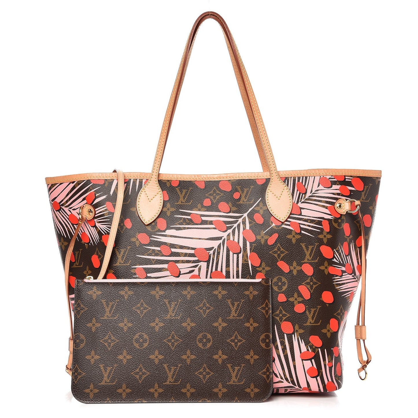 Monogram Jungle Dots Neo Neverfull MM Sugar Pink Poppy