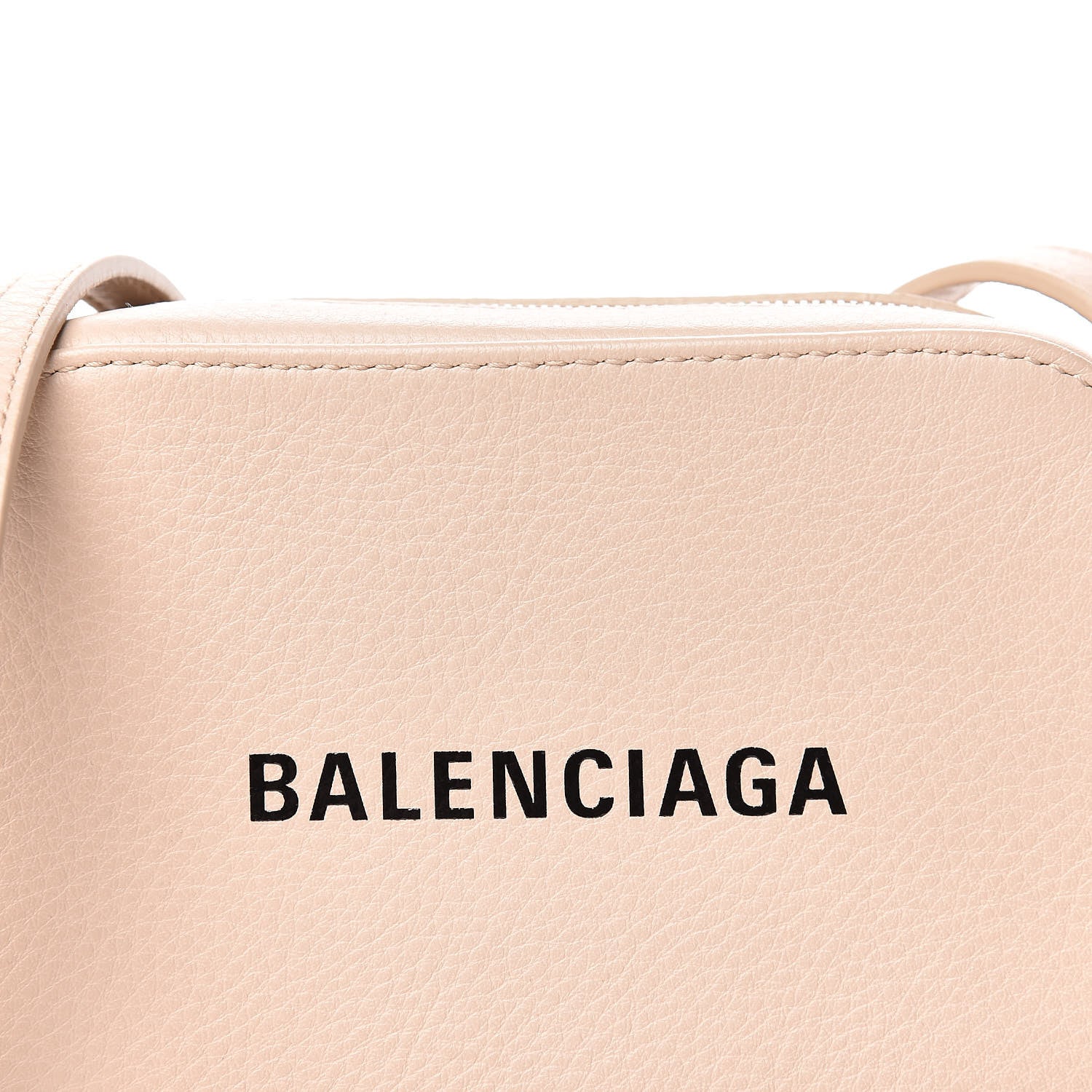 Balenciaga Calfskin Logo XS Everyday Camera Bag Light Beige Black 10 of 10