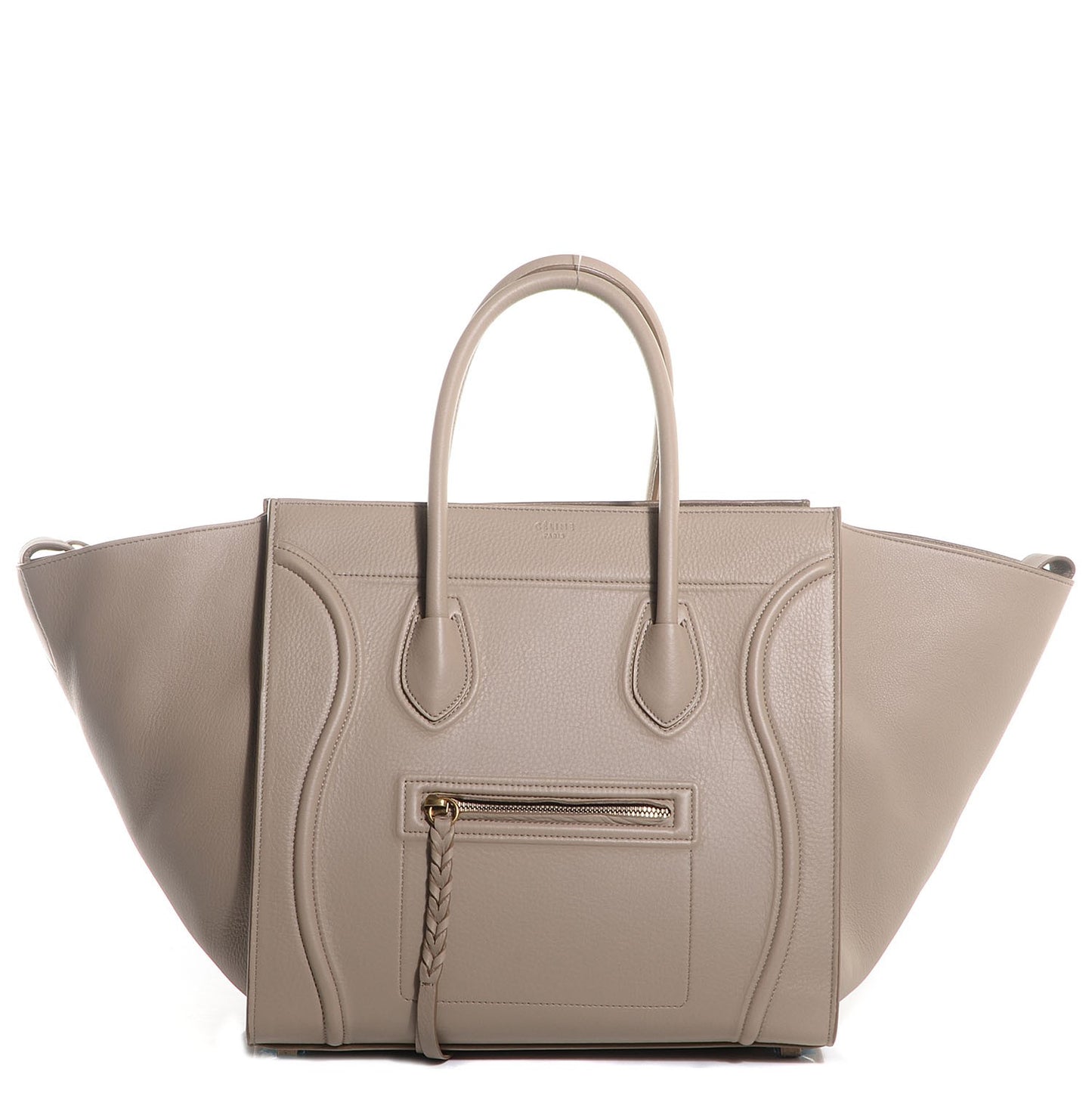 Supple Calfskin Medium Phantom Luggage Beige