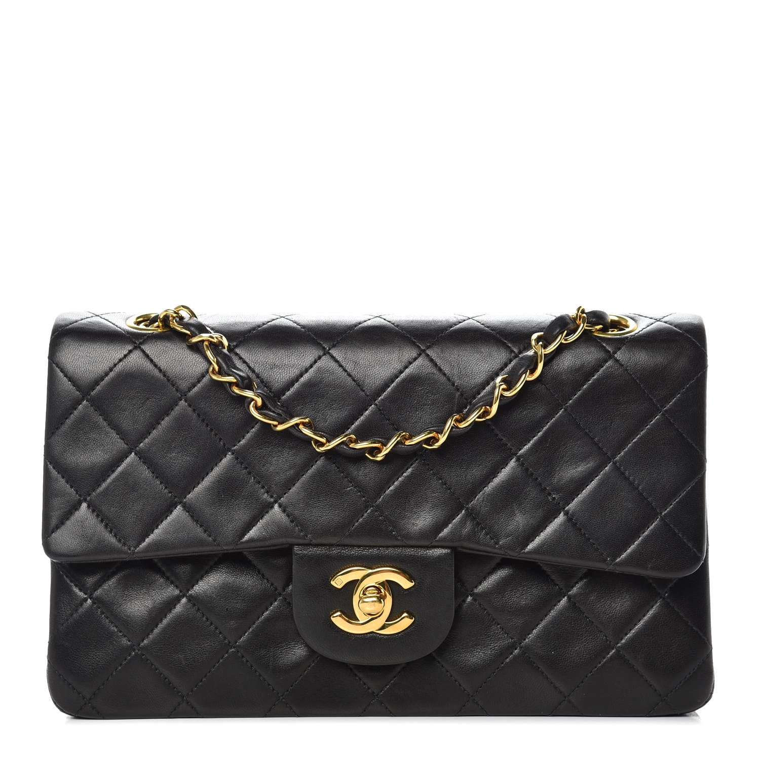 Chanel Lambskin Quilted Small Double Flap Black 1 of 17