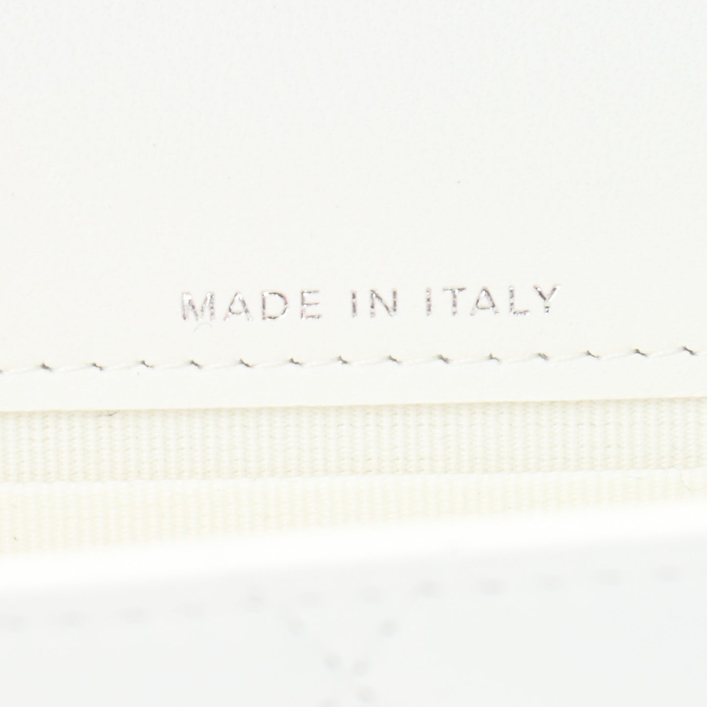 Lambskin Quilted CC Hook Card Holder White