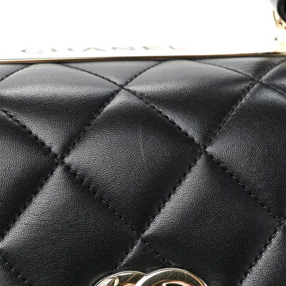 Chanel Lambskin Quilted Medium Trendy CC Flap Dual Handle Bag Black 14 of 15