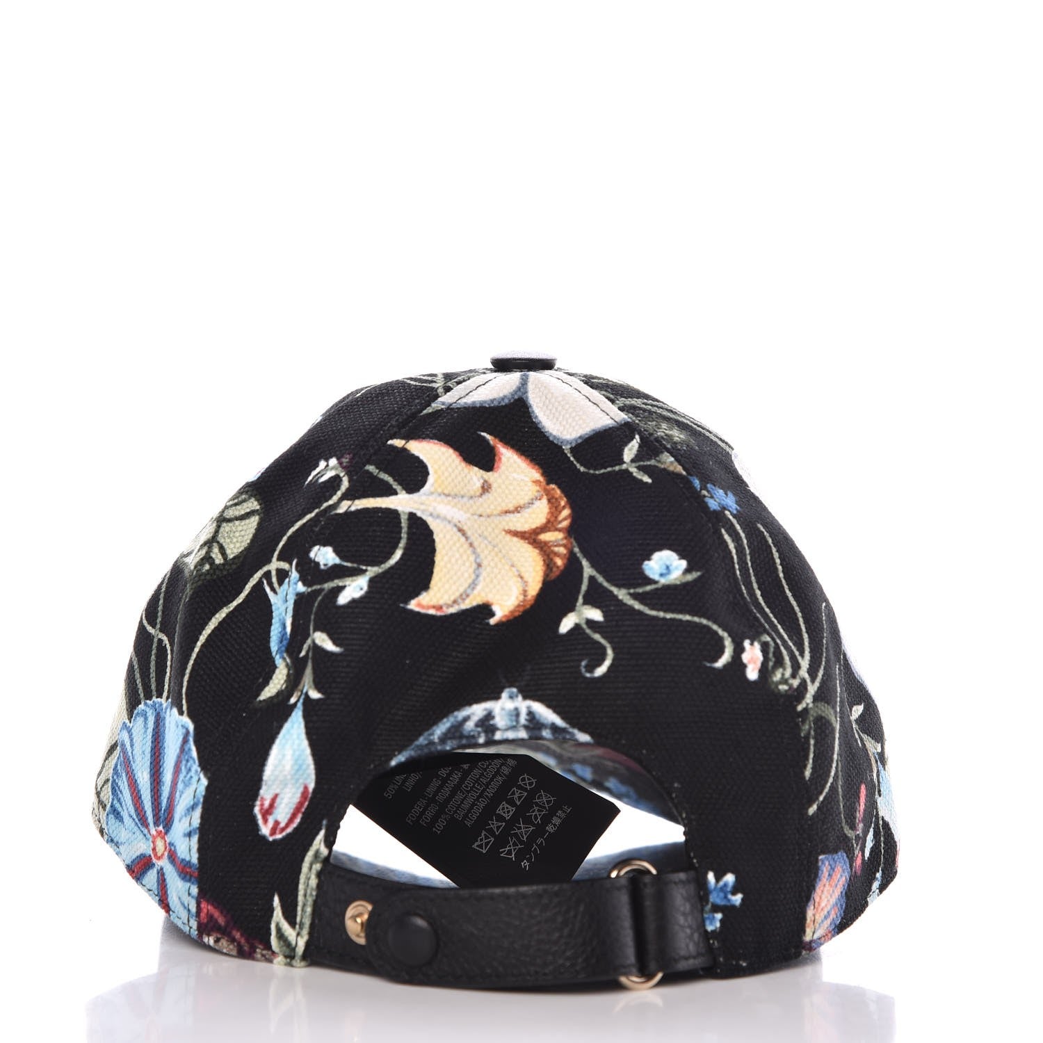 Gucci Canvas Flora Knight Baseball Hat S Black 4 of 7