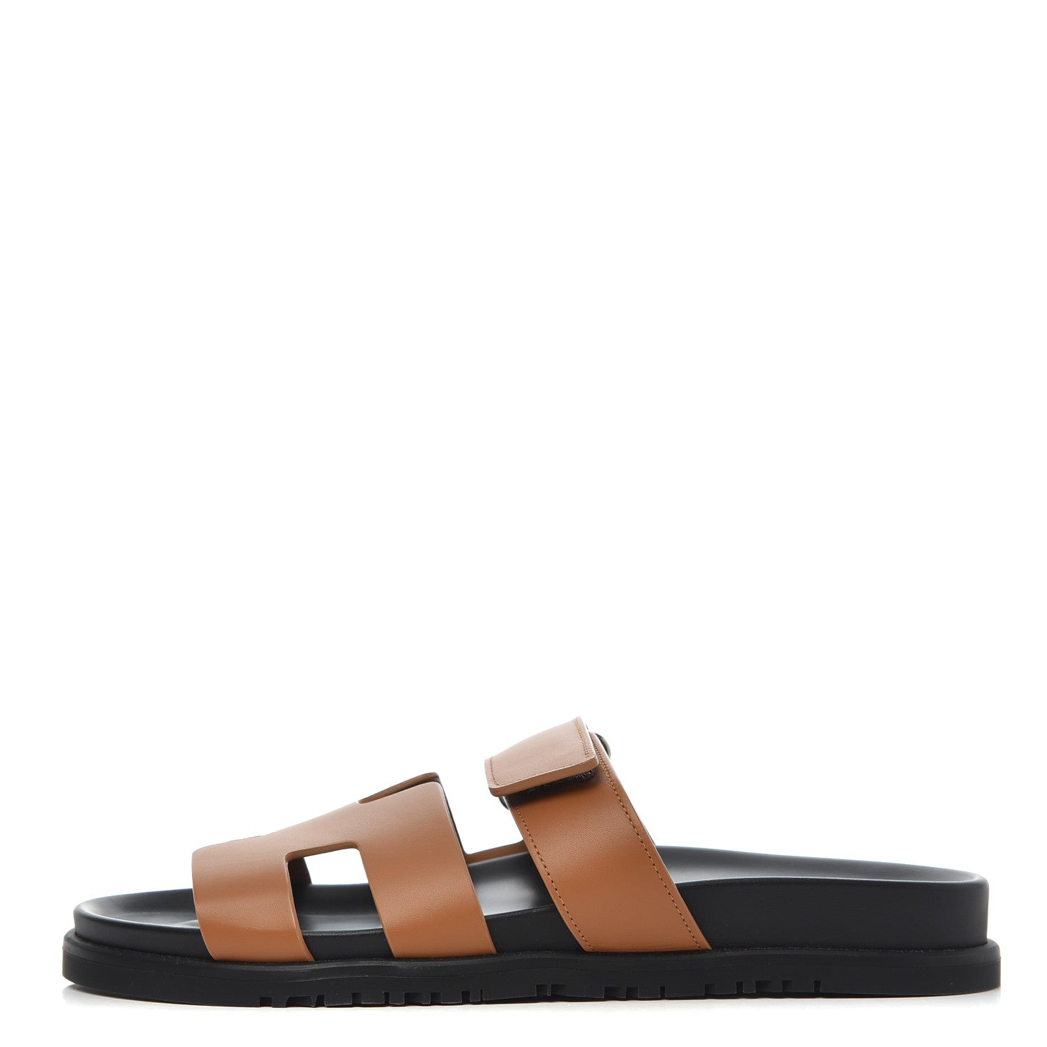 Hermes Calfskin Womens Chypre Sandals 39 Gold 1 of 9