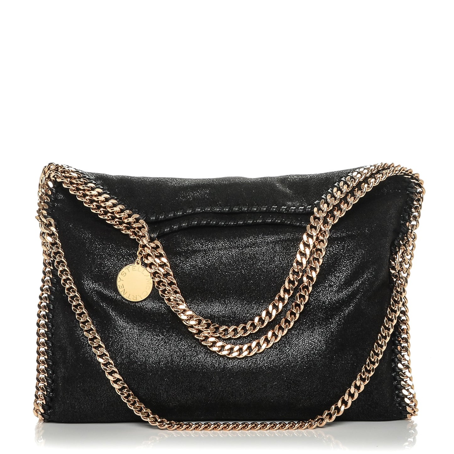 Shaggy Deer Falabella Fold Over Tote Black