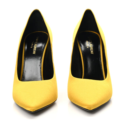 Saint Laurent Satin Crepe Monceau 110 Pumps 40 Ochre 3 of 8