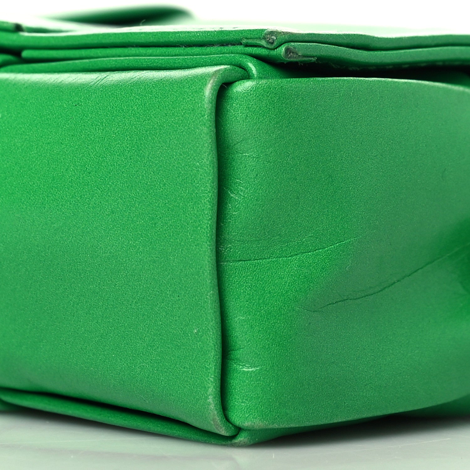 Bottega Veneta Crinkled Lambskin Maxi Intrecciato Extra Mini Cassette Crossbody Bag Parakeet 9 of 9