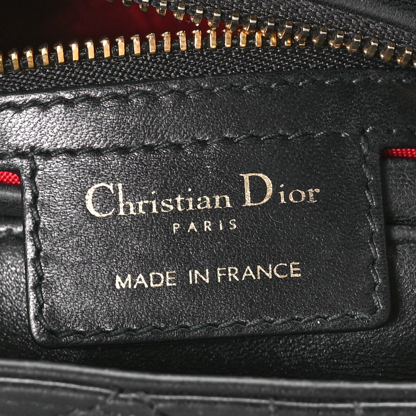 Lambskin Cannage Medium Lady Dior Black