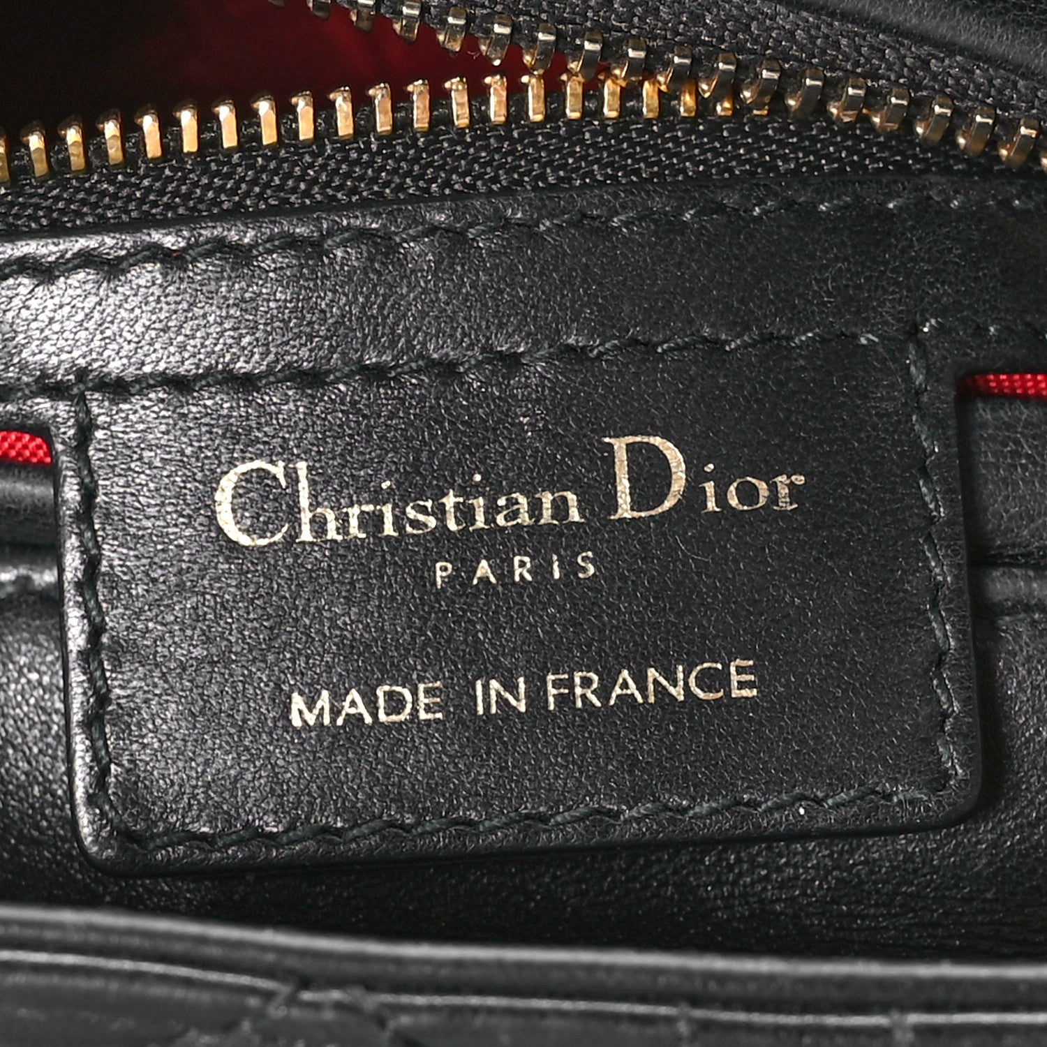 Christian Dior Lambskin Cannage Medium Lady Dior Black 6 of 11