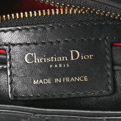 Christian Dior Lambskin Cannage Medium Lady Dior Black 6 of 11