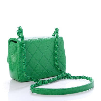 Chanel Caviar Quilted Mini Incognito Square Flap Green 3 of 11