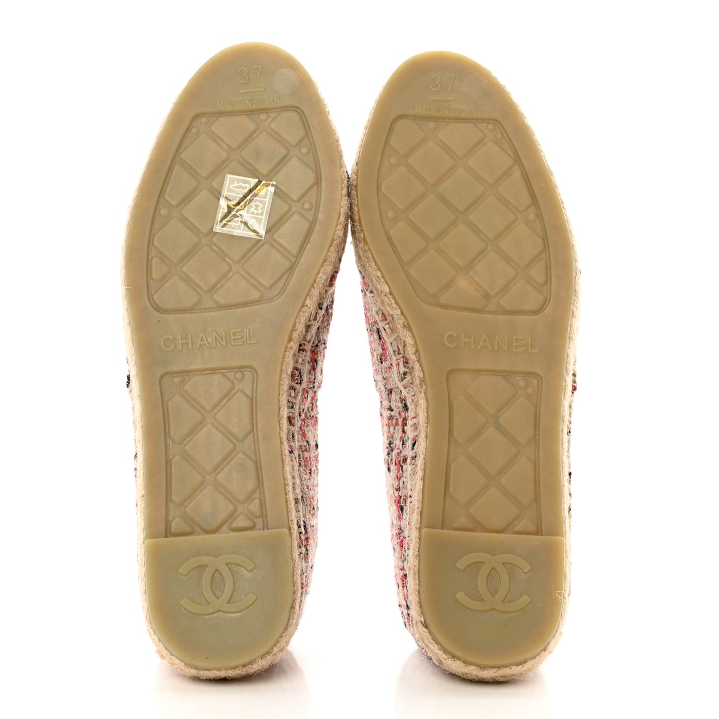 Tweed CC Espadrilles 37 Pink Black