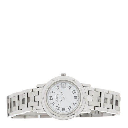 Hermes Stainless Steel 24mm Clipper Quartz Watch White 2 of 4