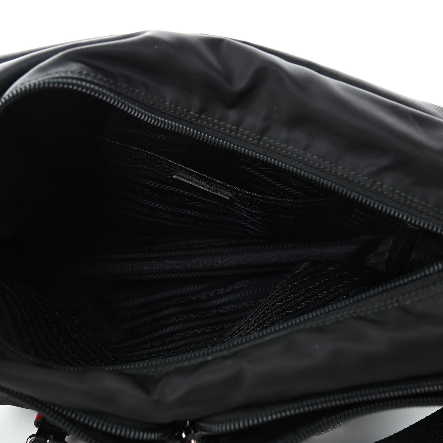 Nylon New Vela Studded Messenger Black Fuoco