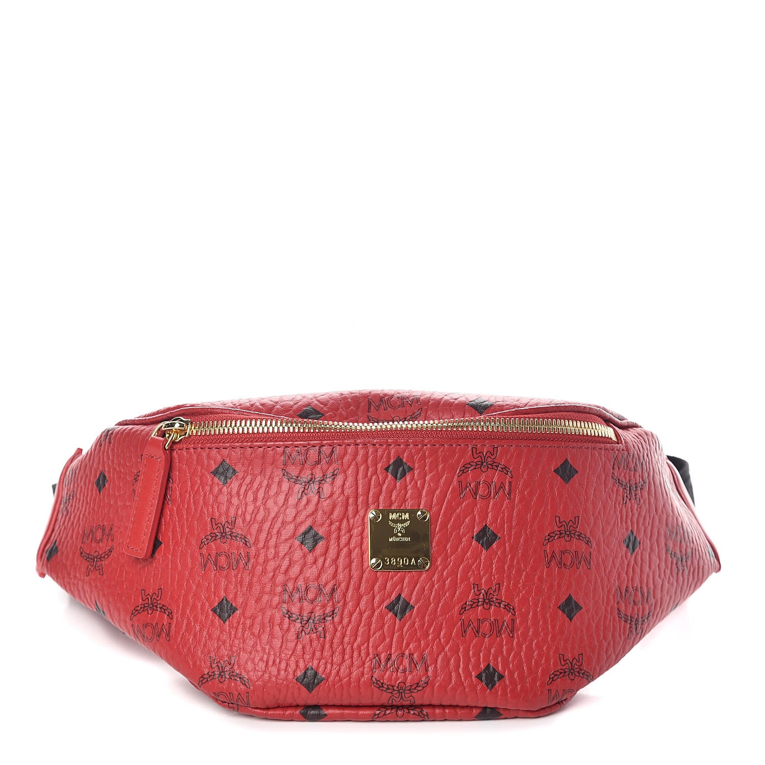 MCM Visetos Stark Belt Bag Red 1 of 9