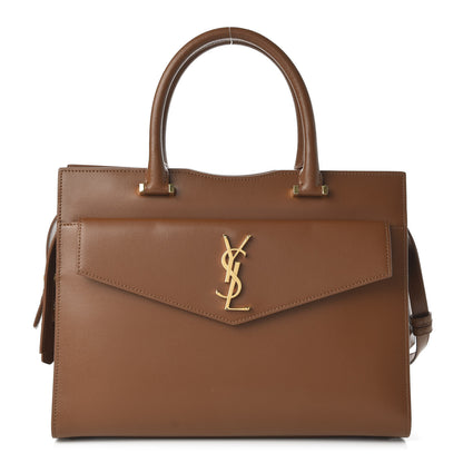 Saint Laurent Grain De Poudre Medium Uptown Tote Brick 1 of 10