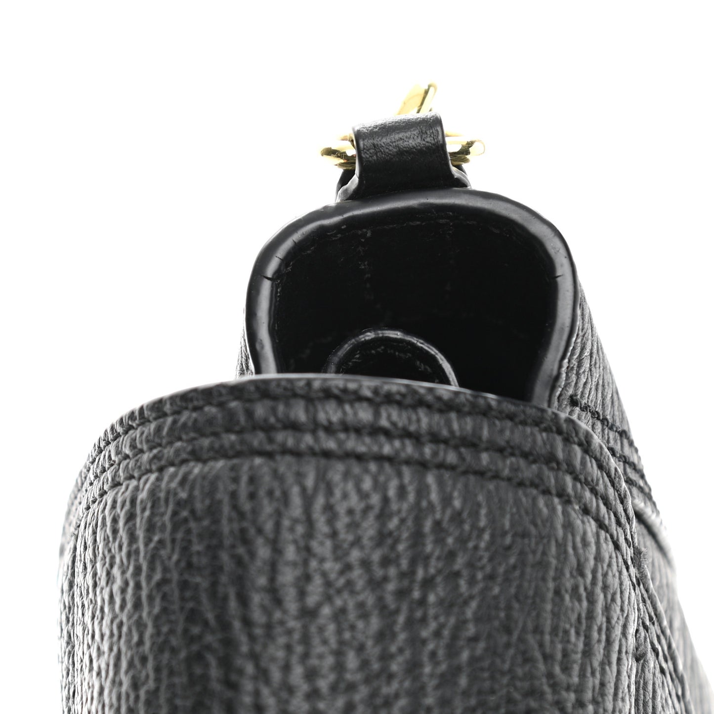 Textured Calfskin Mini Pashli Satchel Black