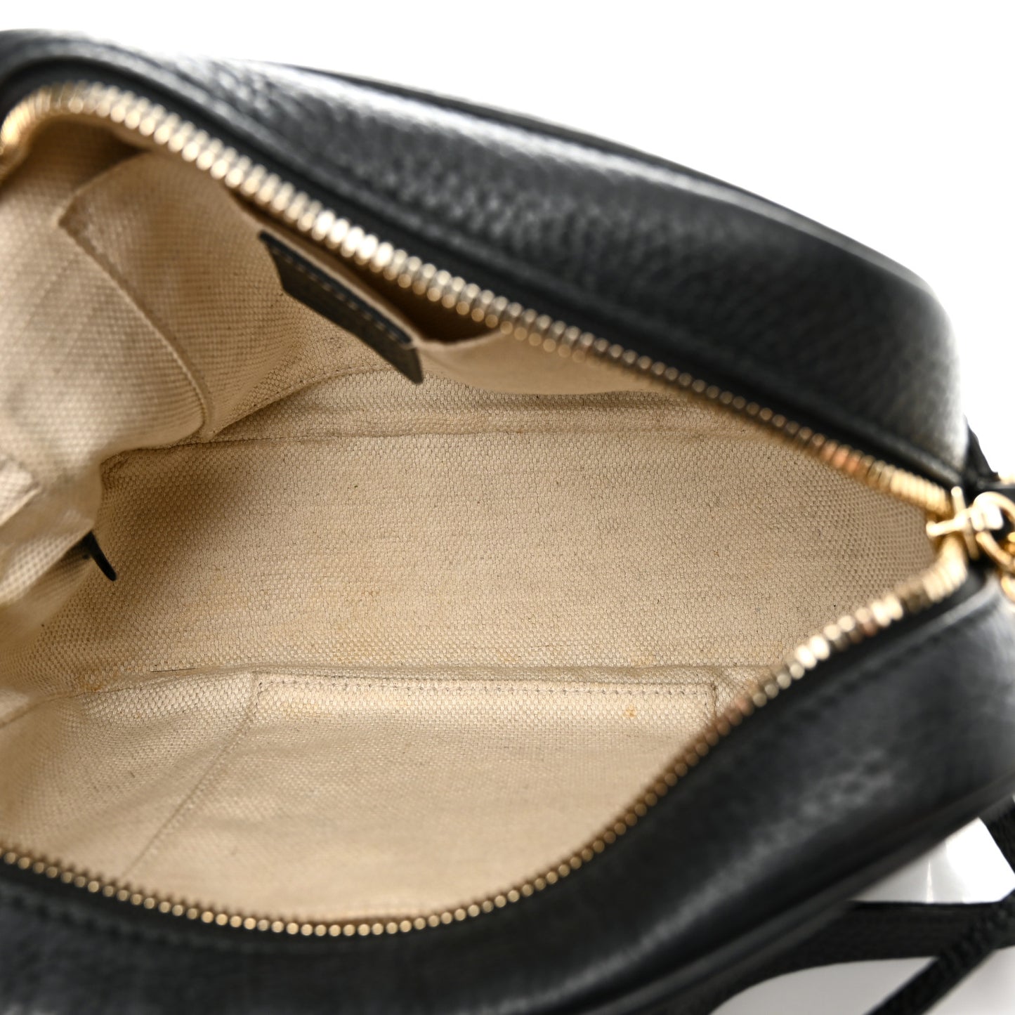 Pebbled Calfskin Small Soho Disco Bag Black