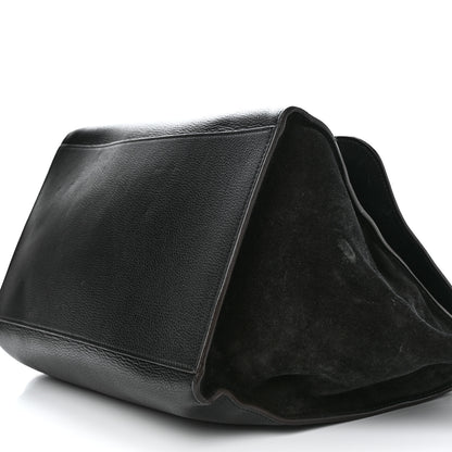 Celine Drummed Calfskin Suede Large Trapeze Black 9 of 12