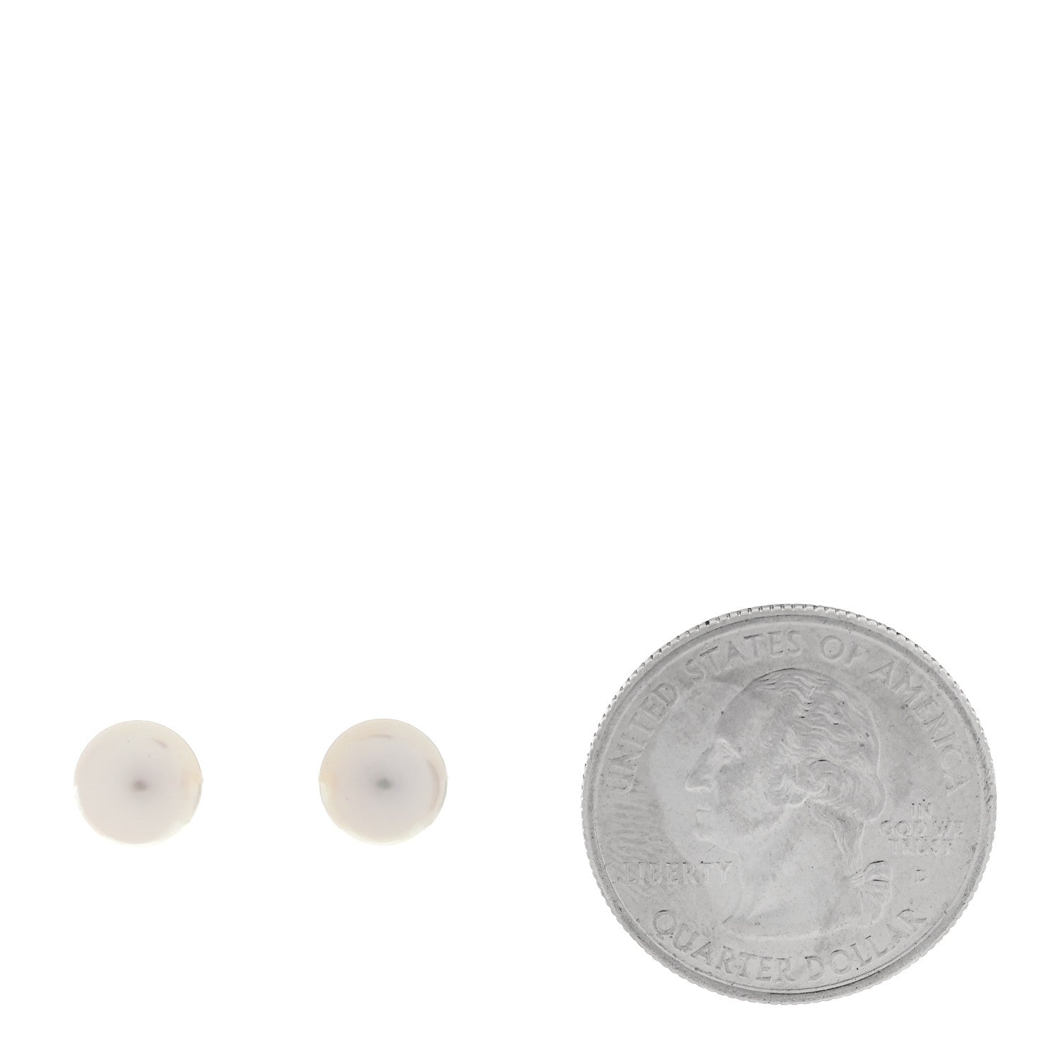 Tiffany 18K Yellow Gold Akoya Cultured Pearl 7-7.5mm Signature Earrings 2 of 5