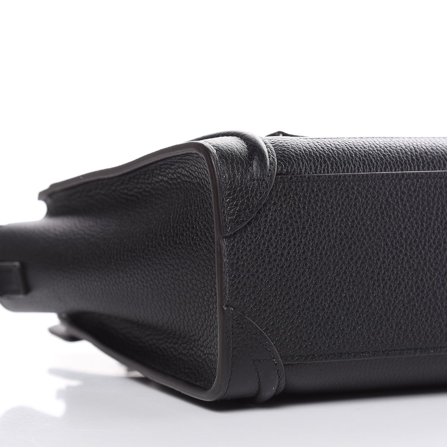 Drummed Calfskin Nano Luggage Black