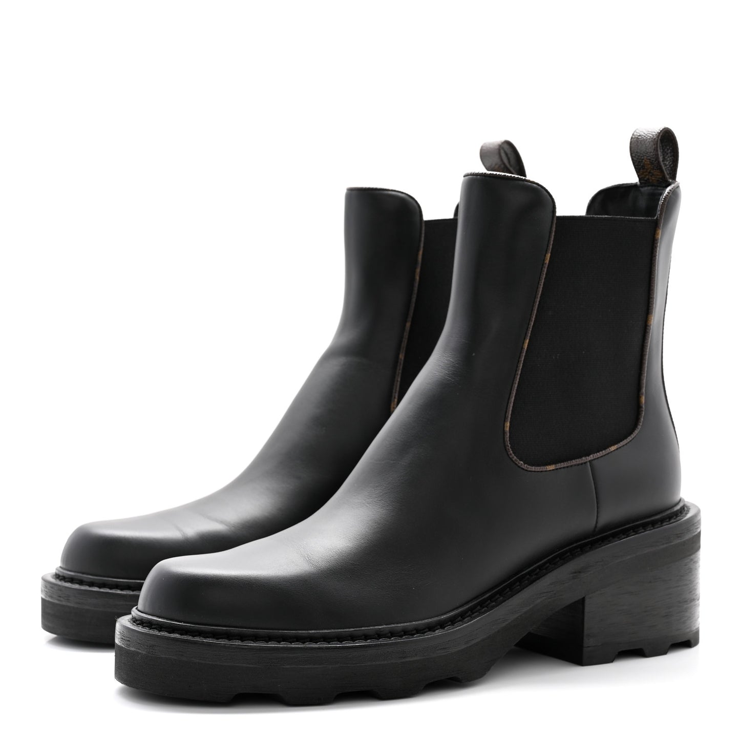 Calfskin Monogram Beaubourg Ankle Boots 41 Black
