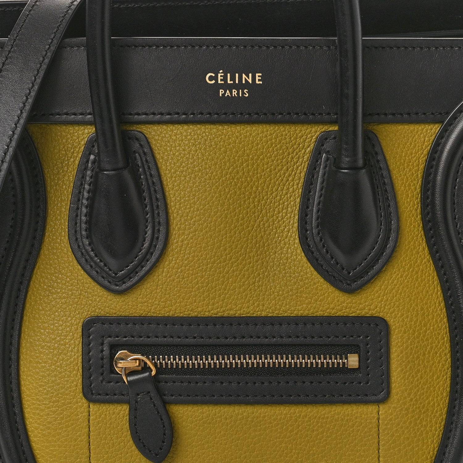 Celine Baby Grained Calfskin Nubuck Nano Tri-Color Luggage Olive 7 of 12