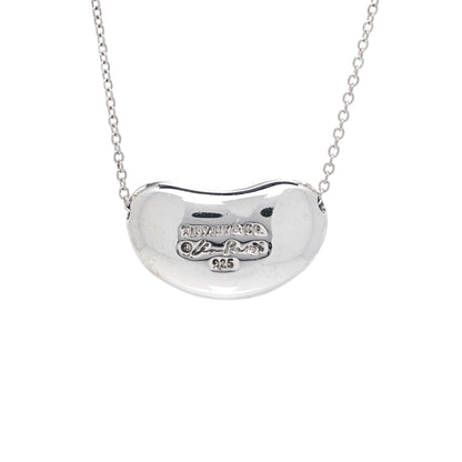 Tiffany Sterling Silver 20mm Elsa Peretti Bean Pendant Necklace 3 of 6