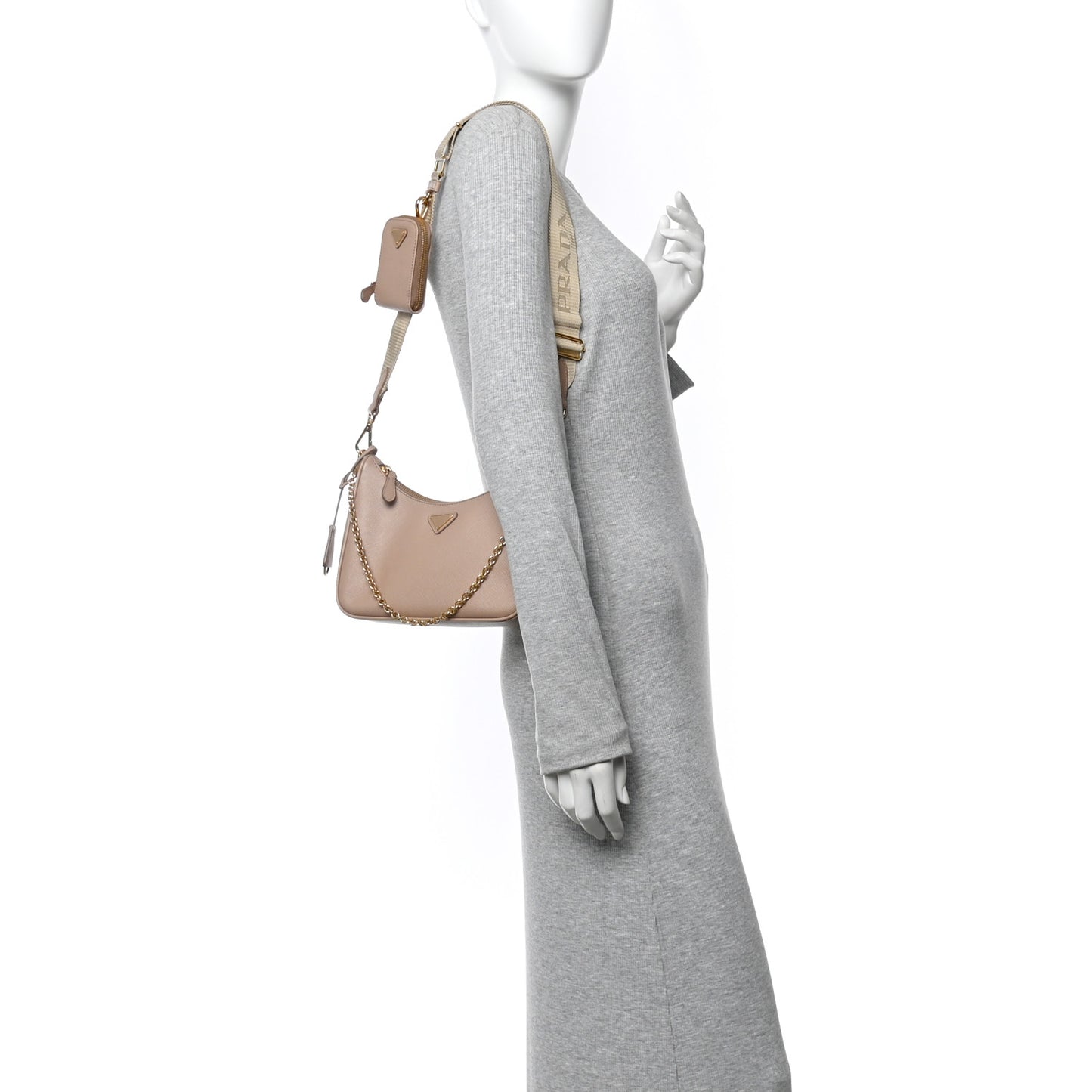 Saffiano Re-Edition 2005 Shoulder Bag Cammeo