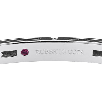 Roberto Coin 18K White Gold Narrow Love in Verona Bangle Bracelet 3 of 3