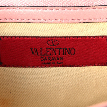 Valentino Garavani Vitello Enamel Small Glam Lock Rockstud Flap Water Rose 6 of 14