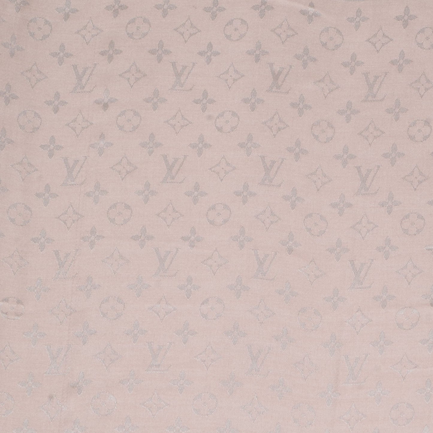 Silk Wool Monogram Shawl Natural